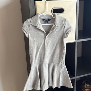 Polo grey dress with bottom pleats